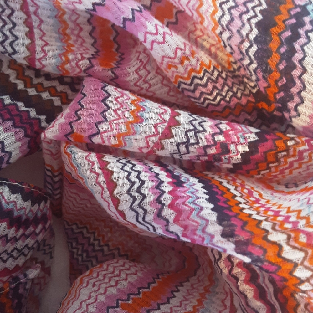 Cejon Chevron Pink Hues Scarf